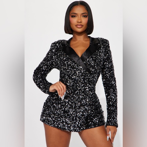 Fashion Nova Pants - Fashion Nova NWOT Runway Style Sequin Romper